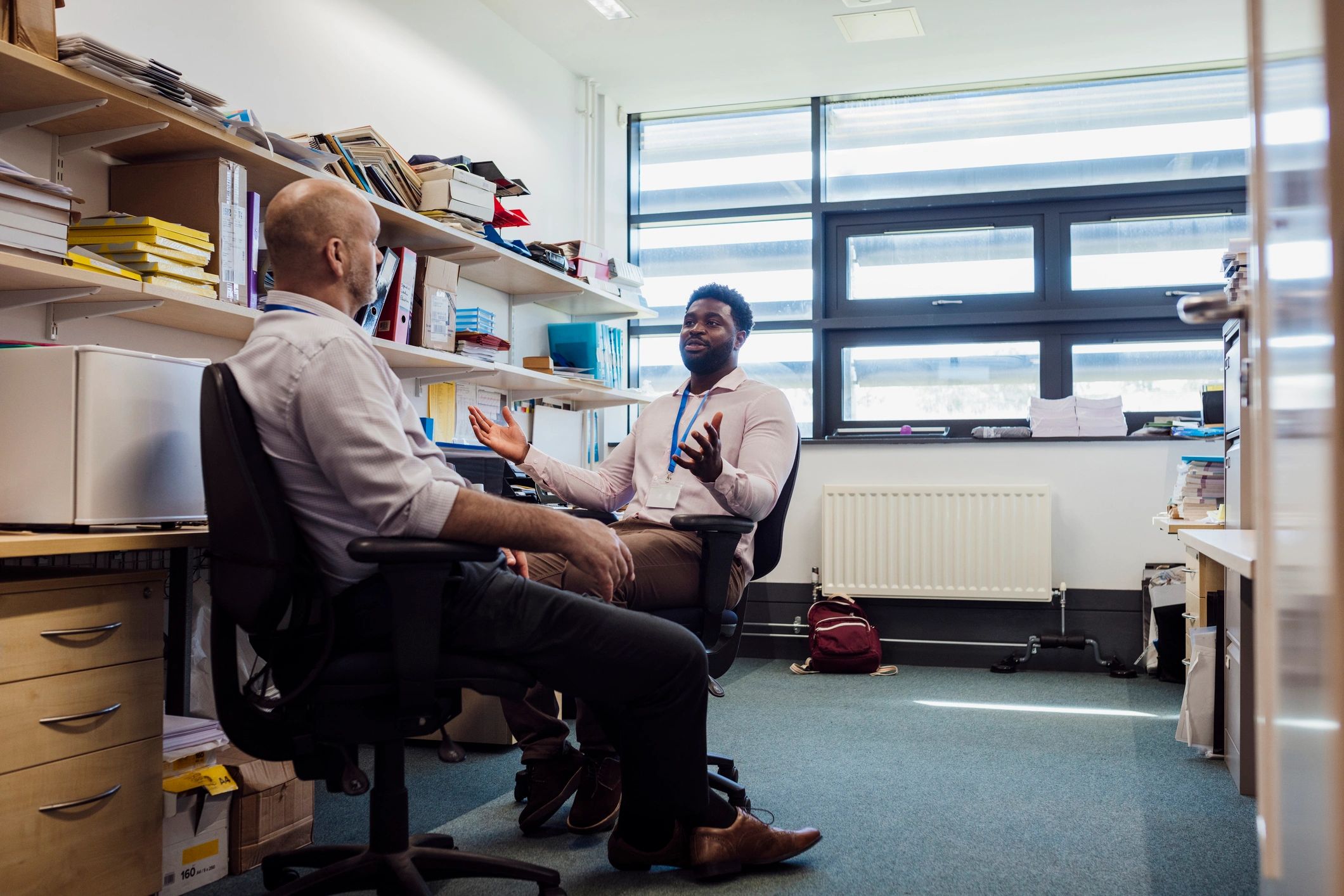 Professional consultation in an office setting
